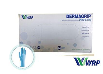 DERMAGRIP ® Нітрилові Оглядові Рукавички Ультра Лонг, не містять латексу, неопудрені, нестерильні, з подовженим манжетом, розмір XL